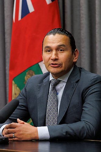 MIKE DEAL / FREE PRESS
Premier Wab Kinew and Amna Mackin, assistant deputy minister, Cabinet Delivery and Strategic Priorities, hold a press conference at the Manitoba Legislative Building Thursday afternoon to outline the timeline and the next steps in the search for the remains of murdered and missing women, Morgan Harris and Marcedes Myran, at the Prairie Green Landfill.
240620 - Thursday, June 20, 2024.