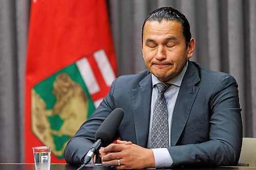 MIKE DEAL / FREE PRESS
Premier Wab Kinew and Amna Mackin, assistant deputy minister, Cabinet Delivery and Strategic Priorities, hold a press conference at the Manitoba Legislative Building Thursday afternoon to outline the timeline and the next steps in the search for the remains of murdered and missing women, Morgan Harris and Marcedes Myran, at the Prairie Green Landfill.
240620 - Thursday, June 20, 2024.