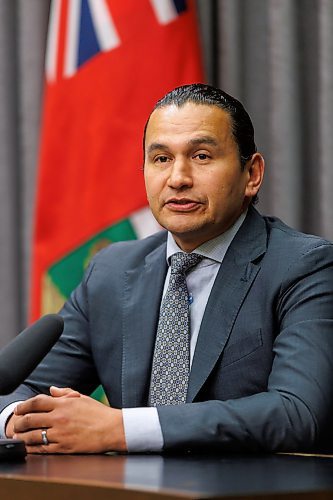 MIKE DEAL / FREE PRESS
Premier Wab Kinew and Amna Mackin, assistant deputy minister, Cabinet Delivery and Strategic Priorities, hold a press conference at the Manitoba Legislative Building Thursday afternoon to outline the timeline and the next steps in the search for the remains of murdered and missing women, Morgan Harris and Marcedes Myran, at the Prairie Green Landfill.
240620 - Thursday, June 20, 2024.