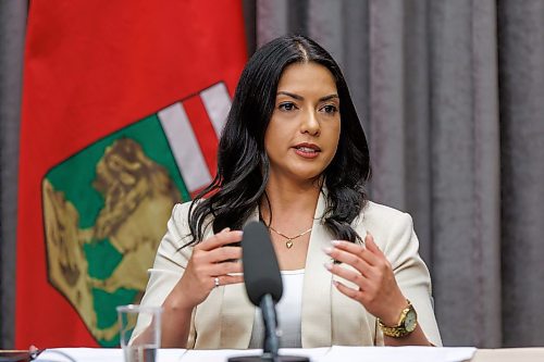 MIKE DEAL / FREE PRESS
Premier Wab Kinew and Amna Mackin, assistant deputy minister, Cabinet Delivery and Strategic Priorities, hold a press conference at the Manitoba Legislative Building Thursday afternoon to outline the timeline and the next steps in the search for the remains of murdered and missing women, Morgan Harris and Marcedes Myran, at the Prairie Green Landfill.
240620 - Thursday, June 20, 2024.