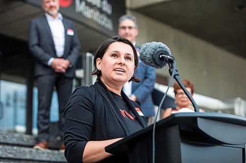 MIKAELA MACKENZIE / FREE PRESS

Dorota Blumczy&#x144;ska, Manitoba Museum CEO, speaks at a press conference announcing renovations to the Rupert Avenue entrance and foyer at the Manitoba Museum on Thursday, June 20, 2024. 

For AV story.

