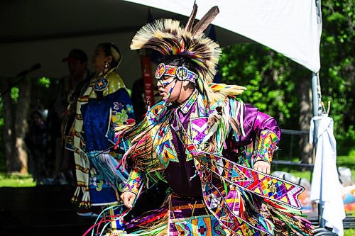 MIKAELA MACKENZIE / FREE PRESS

Grass dancer Dreyden Flettroulette dances at the Abinojii Mikanah renaming ceremony on Friday, June 21, 2024. 

For Joyanne story.

