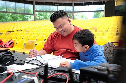 Ruth Bonneville / Free Press

Ent - MA-BUHAY Rainbow Stage 

Photos of Joseph Sevillos (creator) and his nephew actor Jordan Sevillo (10yrs(, looking over the script. 

Story: The upcoming musical Ma buhay is a family affair. There's three Malolos (Nathan, Johan and Annika) kids in the cast, two Bulaongs (Justin and Jerilyn) in the dance corps, Sevillos (creator Joseph and his nephew actor Jordan), co-choreographer Sharlyne Chua and her brother Shauldon Santos. 

Where: Rainbow Stage 

Ben Waldman 

June 19th, 2024