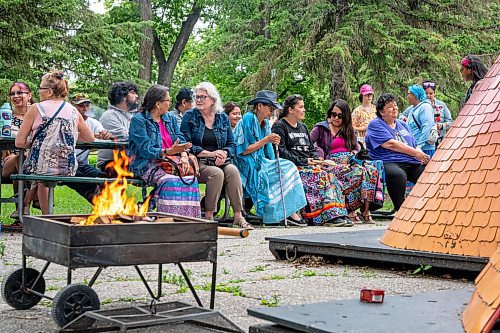 NIC ADAM / FREE PRESS
A memorial gathering for Rebecca Contois at Kildonan Park in conjunction with National Indigenous Peoples Day Friday evening. 
240621 - Friday, June 21, 2024.

Reporter: Erik