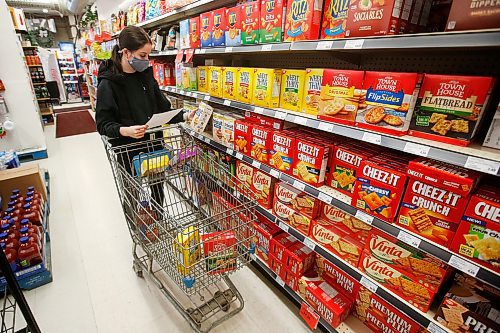 JOHN WOODS / WINNIPEG FREE PRESS

Food Fare supervisor Kyra Hamilton picks a grocery order for an online-home delivery customer which will be delivered later in the day, Monday, January 3, 2022. Smaller grocery stores such as Food Fare have seen an increase in home delivery orders from people isolating with COVID. Food Fare estimates their deliveries have gone up 25-30 percent.



Re: Kitching