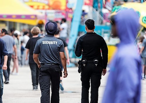 JOHN WOODS / FREE PRESS
Security patrol the grounds as people enjoy the last day of the Ex in Winnipeg Sunday, June 23, 2024. 

Reporter: ?