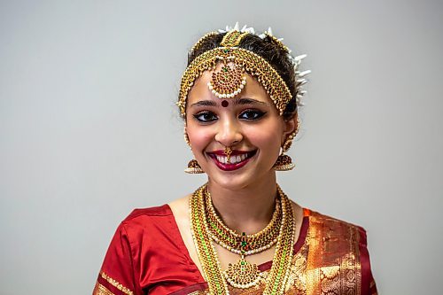 BROOK JONES / FREE PRESS
RT Dance Academy is the only dance school in Manitoba specializing in Bharatanatyam, which is an ancient south Indian dance that originated in Tamil Nadu. Dancers were pictured at the dance academy in Winnipeg, Man., Saturday, June 15, 2024. PIctured: Rhea Gupta.