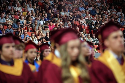 24062024
Family, friends and other supporters watch Crocus Plains Regional Secondary School&#x2019;s 2024 Convocation at the Keystone Centre on Monday.
(Tim Smith/The Brandon Sun)