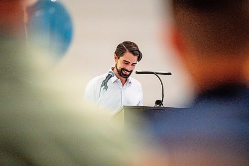 NIC ADAM / FREE PRESS
Graduate of the Winnipeg Regional Health Authority&#x2019;s uncertified health care aide, or UHCA, program Matthew Jacobi, 33, speaks at a UHCA ceremony held at the Masonic Memorial Centre on Monday afternoon. 
240624 - Monday, June 24, 2024.

Reporter: Tyler Searle