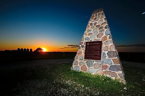 JOHN WOODS / FREE PRESS
The Principle Meridian Cairn on the TransCanada just west of Headingley photographed Monday, June 24, 2024. 

Reporter: paul