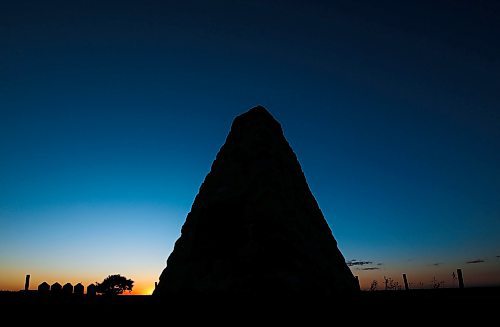 JOHN WOODS / FREE PRESS
The Principle Meridian Cairn on the TransCanada just west of Headingley photographed Monday, June 24, 2024. 

Reporter: paul