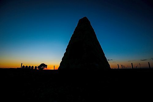 JOHN WOODS / FREE PRESS
The Principle Meridian Cairn on the TransCanada just west of Headingley photographed Monday, June 24, 2024. 

Reporter: paul