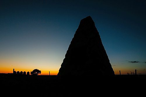 JOHN WOODS / FREE PRESS
The Principle Meridian Cairn on the TransCanada just west of Headingley photographed Monday, June 24, 2024. 

Reporter: paul