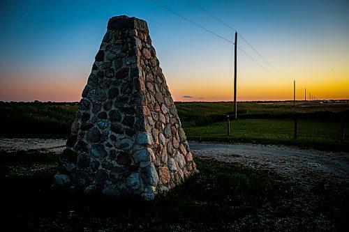 JOHN WOODS / FREE PRESS
The Principle Meridian Cairn on the TransCanada just west of Headingley photographed Monday, June 24, 2024. 

Reporter: paul