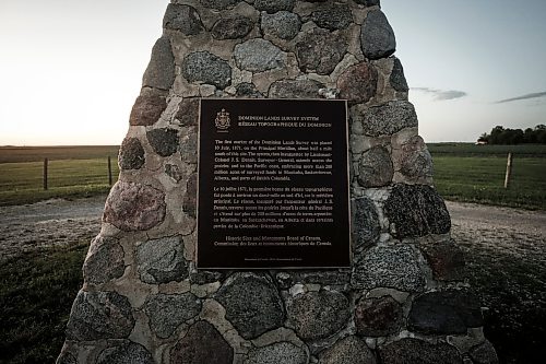 JOHN WOODS / FREE PRESS
The Principle Meridian Cairn on the TransCanada just west of Headingley photographed Monday, June 24, 2024. 

Reporter: paul