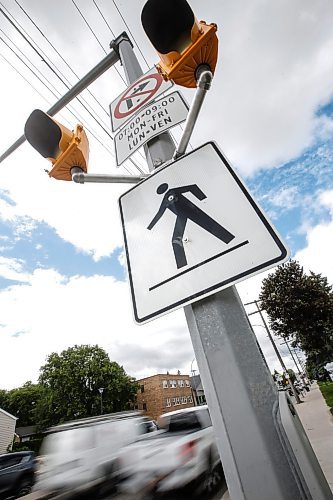 JOHN WOODS / FREE PRESS
A new crosswalk at St Mary and Carrier Monday, June 24, 2024. The city has added lights and time at several crosswalks.

Reporter: joyanne