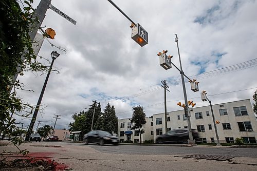 JOHN WOODS / FREE PRESS
A new crosswalk at St Mary and Carrier Monday, June 24, 2024. The city has added lights and time at several crosswalks.

Reporter: joyanne