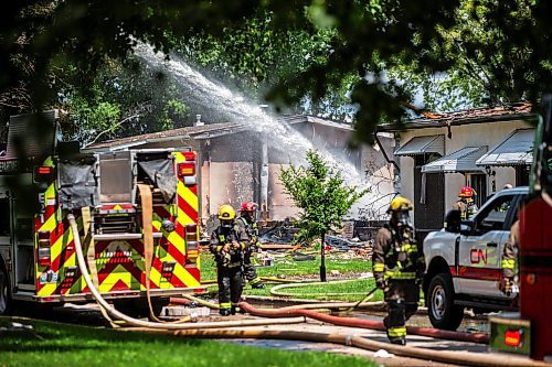 MIKAELA MACKENZIE / FREE PRESS

Fire crews at the scene of a house explosion on Camrose Bay in Transcona on Wednesday, June 26, 2024.

For Malak story.

