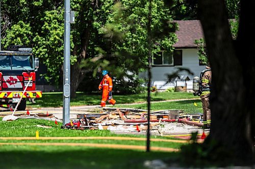 MIKAELA MACKENZIE / FREE PRESS

Debris at the scene of a house explosion on Camrose Bay in Transcona on Wednesday, June 26, 2024.

For Malak story.

