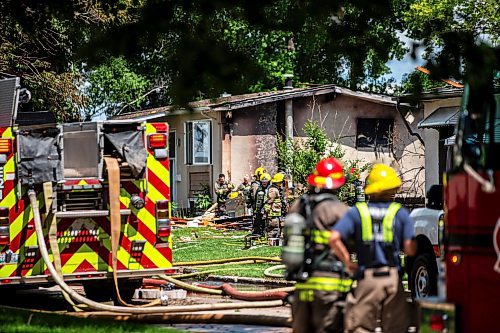 MIKAELA MACKENZIE / FREE PRESS

Fire crews at the scene of a house explosion on Camrose Bay in Transcona on Wednesday, June 26, 2024.

For Malak story.

