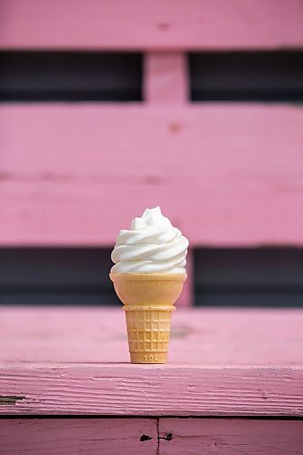 MIKAELA MACKENZIE / FREE PRESS

A kid&#x573;-sized vanilla soft-serve cone at the Kiln drive-in in Stonewall on Tuesday, June 25, 2024.

For summer slices story.

