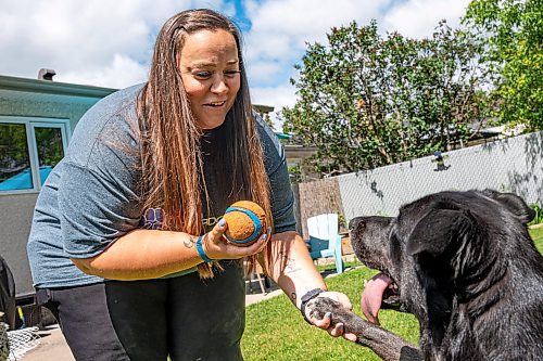 NIC ADAM / FREE PRESS
Manitoba Underdogs Rescues mission is to rescue, rehabilitate, care for, and ultimately seek out permanent and loving homes for Manitoba&#x2019;s unwanted animals.
Manitoba Underdogs Rescue Events Coordinator, Tara Maslowsky, and her 4-year-old husky-lab, Chloe, in their backyard on Wednesday afternoon.
240626 - Wednesday, June 26, 2024.

Reporter: Janine LeGal