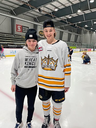 Brothers Easten, left and Brady Turko of McCreary could find themselves skating together in the Brandon Wheat Kings lineup one day after Easten was taken by the Wheat Kings in the third round of the Western Hockey League bantam draft. (Brandon Sun file photo)