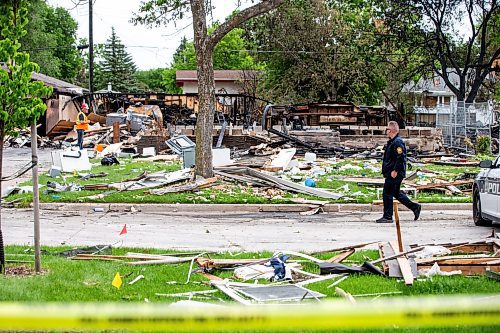 MIKAELA MACKENZIE / FREE PRESS

The rubble where a house exploded yesterday on Camrose Bay in Transcona on Thursday, June 27, 2024.

For &#x460;story.

