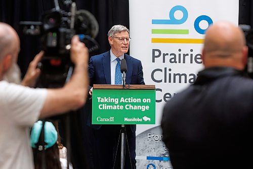 MIKE DEAL / FREE PRESS
MP Terry Duguid (Winnipeg South), parliamentary secretary to the prime minister and special advisor for water, speaks during an announcement by the Federal and Provincial governments that they are investing $10.9 million in 32 projects that will reduce emissions and help Manitoba businesses access low-carbon technologies that save money and energy, create jobs and build climate resilient communities, Thursday at the Richardson College for the Environment and Science Complex, University of Winnipeg, 599 Portage Ave.
240627 - Thursday, June 27, 2024.