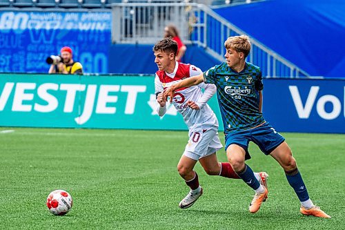 NIC ADAM / FREE PRESS
Valour FC&#x2019;s Themi Antonoglou (30) during Thursday&#x2019;s game against York United FC at Princess Auto Stadium.
240627 - Thursday, June 27, 2024.

Reporter: Josh