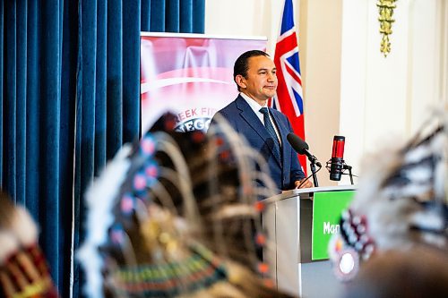 MIKAELA MACKENZIE / FREE PRESS

Premier Wab Kinew speaks at a signing ceremony between three First Nations and the province of Manitoba at the Manitoba Legislative Building on Friday, June 28, 2024.

For Martin Cash story.

