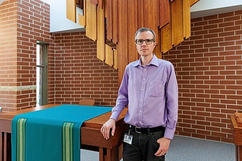 MIKE DEAL / FREE PRESS
Jonathan Jandavs-Hedlin, 42, a spiritual care practitioner at Riverview Health Centre.
See John Longhurst story
240628 - Friday, June 28, 2024.