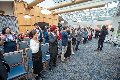 BROOK JONES / FREE PRESS
A CanadIan citizenship ceremony was hosted on Canada Day at the Pavilion at Assiniboine Park in Winnipeg, Man., Monday, July 1, 2024. Pictured: Twenty-eight people from 12 countries took the oath of citizenship.