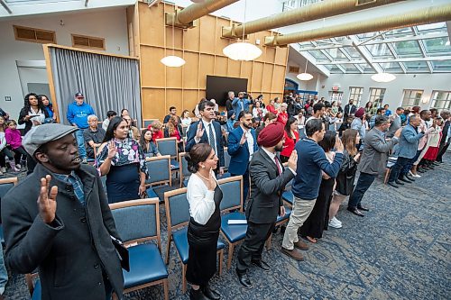 BROOK JONES / FREE PRESS
A CanadIan citizenship ceremony was hosted on Canada Day at the Pavilion at Assiniboine Park in Winnipeg, Man., Monday, July 1, 2024. Pictured: Twenty-eight people from 12 countries took the oath of citizenship.