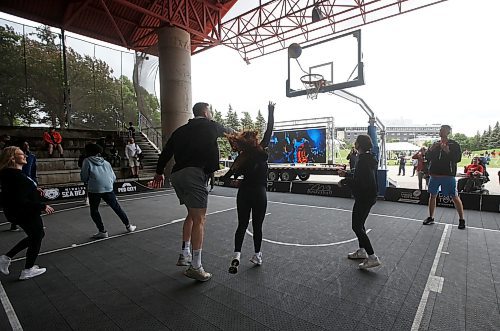 JOHN WOODS / FREE PRESS
People take shots at the Canada Day celebrations at the Forks Monday, July 1, 2024. 

Reporter: ?