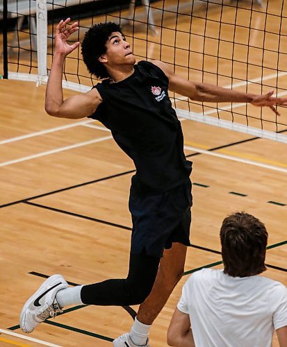 JOHN WOODS / FREE PRESS
Provincial U17 volleyball player Kai Toney is photographed during practice at Dakota Fieldhouse Tuesday, July 2, 2024. 

Reporter: mike