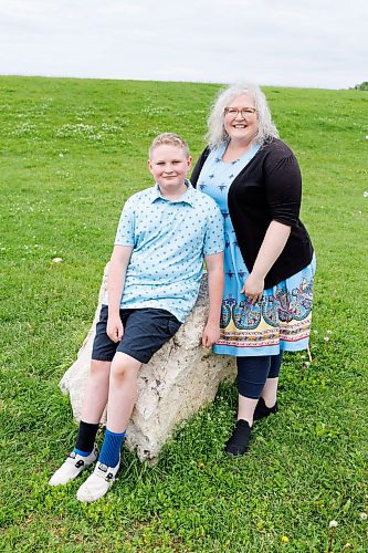 MIKE DEAL / FREE PRESS
Amie Cowan with her son, Mason Cowan-Miller, 13. Mason is attending Camp Manitou this year thanks to the Winnipeg Free Press Sunshine Fund. 
240703 - Wednesday, July 03, 2024.