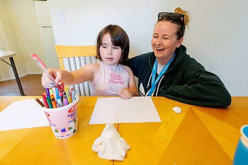 MIKE DEAL / FREE PRESS
Jessica Dos Santos, facility manager and counsellor at Aurora Reunification Village, with her daughter, Rosalia Dos Santos, 6.
Aurora Reunification Village, 873 Waverley Street, a private reunification centre that helps people in addictions treatment work towards building a life that includes their children.  
See Katie May story
240703 - Wednesday, July 03, 2024.