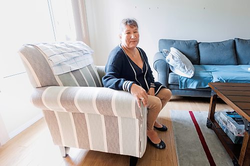 MIKE DEAL / FREE PRESS
Resident, Priscilla Kent in her apartment where she has been staying for about a month.
Aurora Reunification Village, 873 Waverley Street, a private reunification centre that helps people in addictions treatment work towards building a life that includes their children.  
See Katie May story
240703 - Wednesday, July 03, 2024.