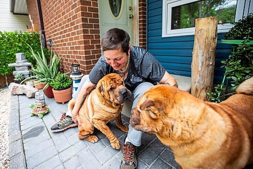 MIKAELA MACKENZIE / FREE PRESS

Long haul trucker and dog shower Devi Gershbain and her dogs, Ever and Radar, at home in Winnipeg on Wednesday, July 3, 2024. The CDC is changing the rules on bringing dogs across the Canada/U.S. border, which will impact the trucking, show dog and breeder communities. 

For Jura story.

