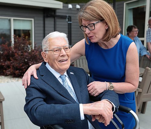 Ruth Bonneville / Free Press

LOCAL STDUP - 100-yr-old

Mr. Richard Earl with his daughter Emily Earl.

Mr. Richard Earl who  joined the Royal Canadian Air Force at age 18 and served in the 2nd World War,  celebrates his 100th Birthday with a grand party at The Courtyards at Linden Pointe Tuesday.

His party included close family and friends along with MLA  Obby Khan and Premier Wab Kinew!  Also members of  RCAF,, 435 SQN, which Earl was an original member of during the war, presented him with a photo of him in the CC-130 Hercules when he visited their hanger earlier this year. To top it all off the RCAF did a fly-by with the CC-130 Hercules 2 times once for his birthday and also for the RCAF which is also turning 100 this year. 

See story 

July 3rd,  2024

