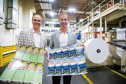 MIKAELA MACKENZIE / FREE PRESS

John (left) and Doug Pollard, brothers and the co-CEOs of Pollard Banknote, at their office in Winnipeg on Wednesday, July 3, 2024. The company partners with lotteries around the world to design, market, and print lottery games.

For Aaron story.

