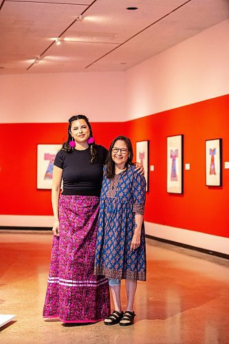 MIKAELA MACKENZIE / FREE PRESS

Curator Marie-Anne Redhead (left) and artist Lita Fontaine at the new exhibition, Lita Fontaine: Winyan, at WAG-Qaumajuq on Thursday, July 4, 2024. 

For Jen story.

