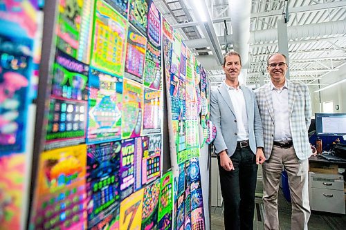 MIKAELA MACKENZIE / FREE PRESS

Doug (left) and John Pollard, brothers and the co-CEOs of Pollard Banknote, at their office in Winnipeg on Wednesday, July 3, 2024. The company partners with lotteries around the world to design, market, and print lottery games.

For Aaron story.

