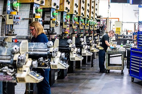 MIKAELA MACKENZIE / FREE PRESS

Employees do maintenance on the presses at Pollard Banknote in Winnipeg on Wednesday, July 3, 2024. The company partners with lotteries around the world to design, market, and print lottery games.

For Aaron story.

