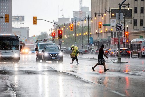 MIKAELA MACKENZIE / FREE PRESS

Thunderstorms drench pedestrians in downtown Winnipeg on Thursday, July 4, 2024. 

Standup.

