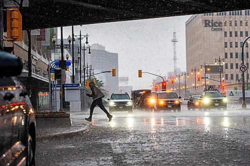 MIKAELA MACKENZIE / FREE PRESS

Thunderstorms drench pedestrians in downtown Winnipeg on Thursday, July 4, 2024. 

Standup.

