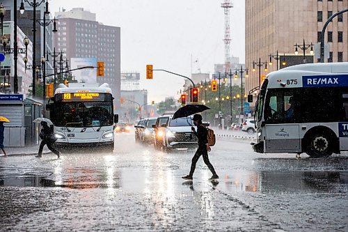 MIKAELA MACKENZIE / FREE PRESS

Thunderstorms drench pedestrians in downtown Winnipeg on Thursday, July 4, 2024. 

Standup.

