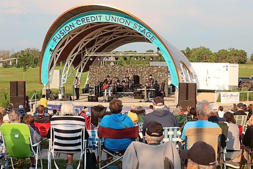 04072024
Manitoba Country musician Ryan Keown and his band perform for a large crowd at the Fusion Credit Union Stage at the Riverbank Discovery Centre on Thursday evening as part of the Music in the Park series. 
(Tim Smith/The Brandon Sun)