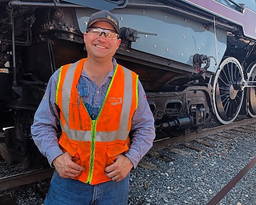 JOHN LONGHURST / FREE PRESS
Jonathan Morris, who helped to restore No. 2816, operated it from Calgary to Mexico and back to Canada.